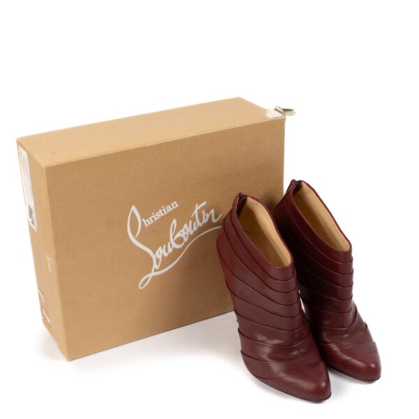 Christian Louboutin Burgundy Ankle Boots - size 40
