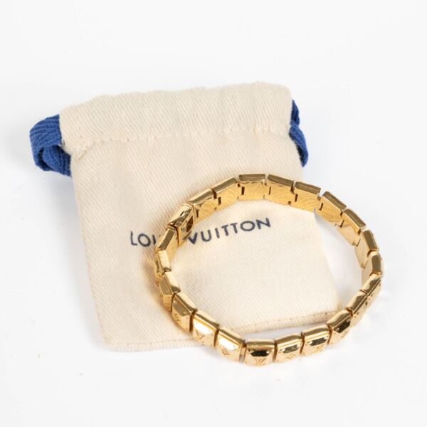Louis Vuitton Nanogram Gold Bracelet - Size Small