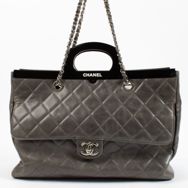 Chanel Grey CC Delivery Top Handle Bag