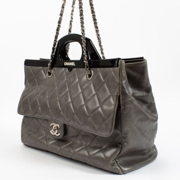 Chanel Grey CC Delivery Top Handle Bag