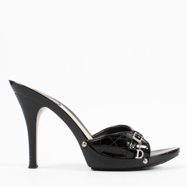 shop 100% authentic second hand Christian Dior Black Patent Heels - Size 37 1/2 on Labellov.com