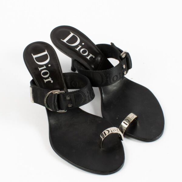 Christian Dior John Galliano Black Ring Mules - Size 37 1/2