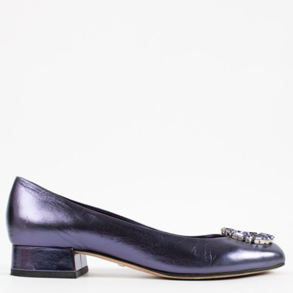 shop 100% authentic second hand Gucci Purple Flats - Size 37 on Labellov.com