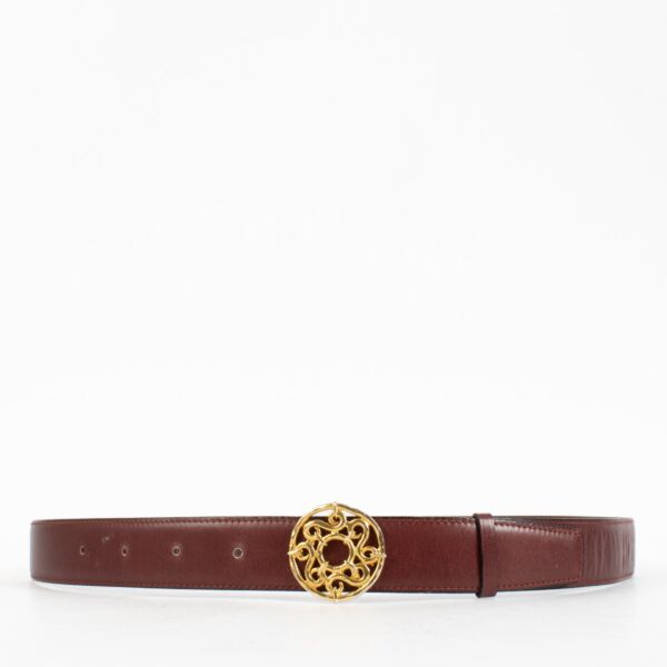 Celine Burgundy Vintage Belt - Size 100