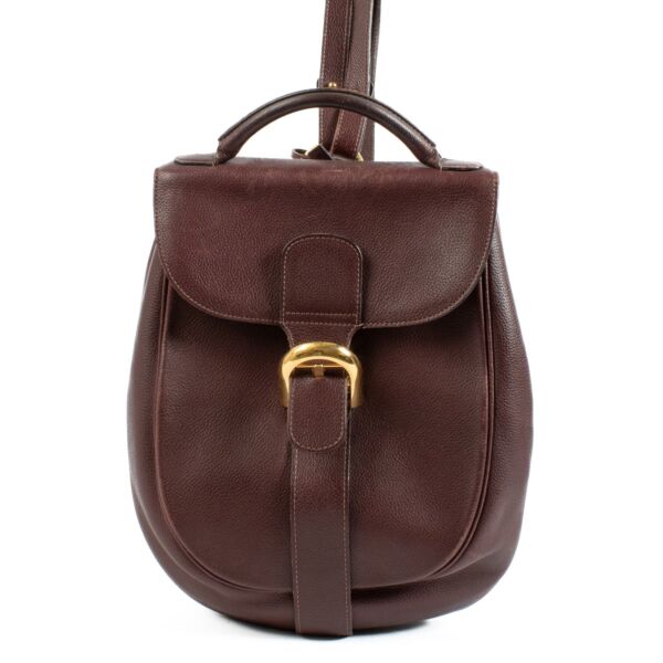 Delvaux Burgundy Cristal de Roche Backpack
