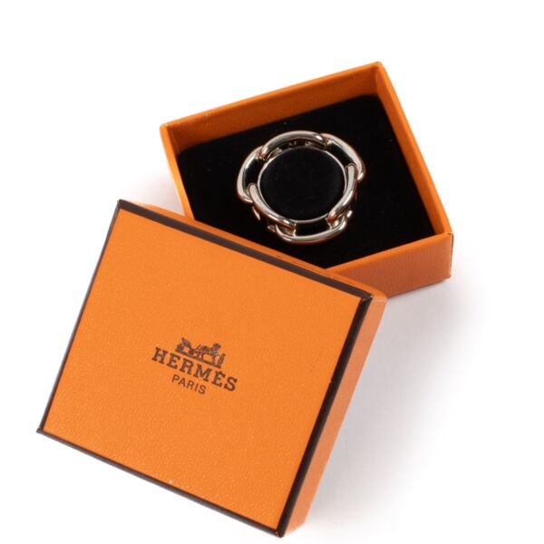 Hermès Silver Regate Scarf 90 Ring