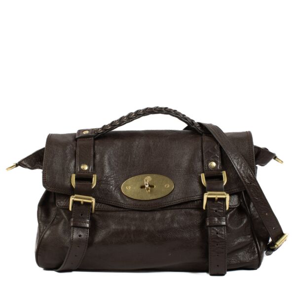 Mulberry Brown Leather Alexa Satchel Bag