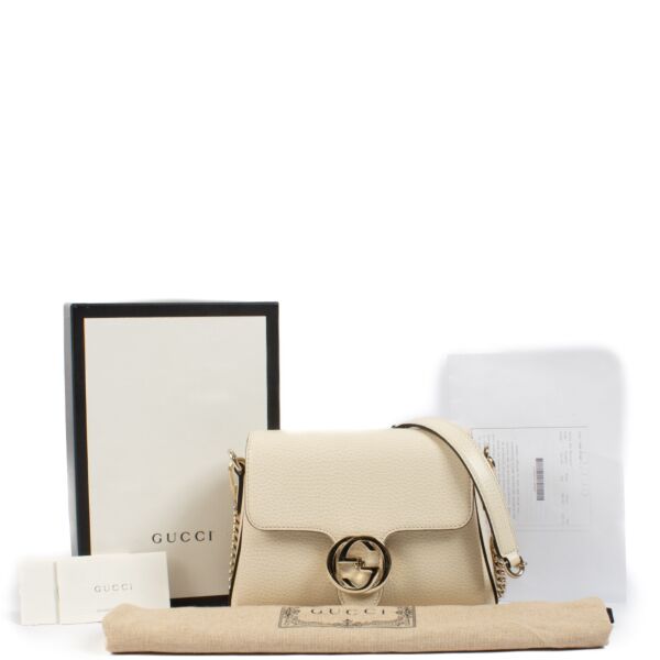 Gucci White Interlocking GG Crossbody