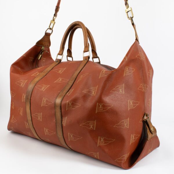 Louis Vuitton 1995 LV America's Cup Red Canvas Keepall 60 Bag