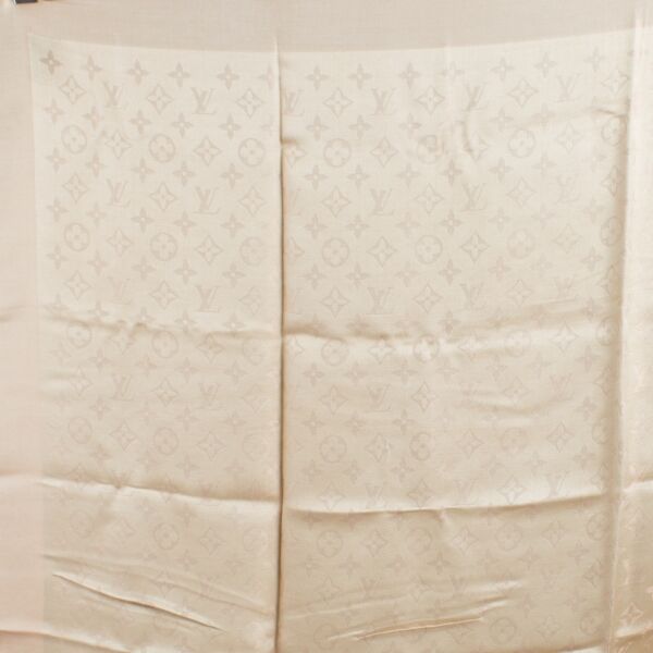 Louis Vuitton Monogram Beige Classic Shawl