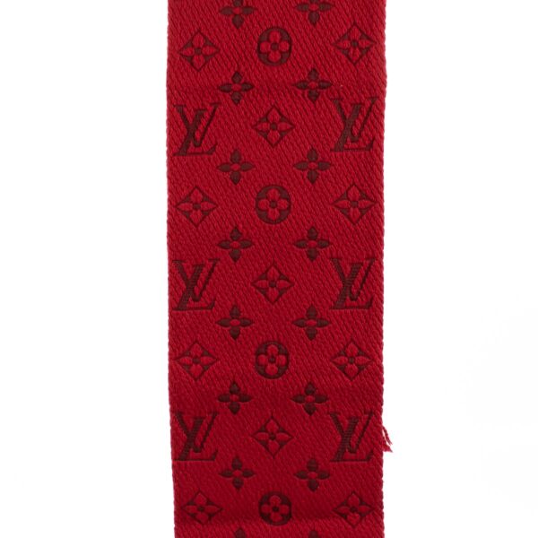 Louis Vuitton Red Logomania Scarf