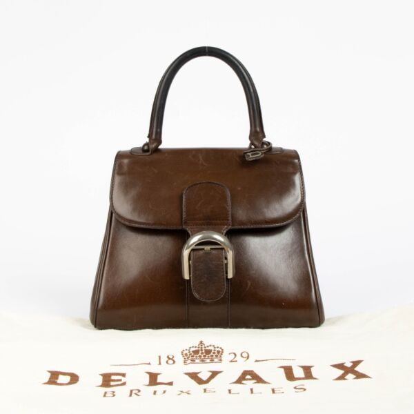 Delvaux Brown Leather Brillant PM Bag