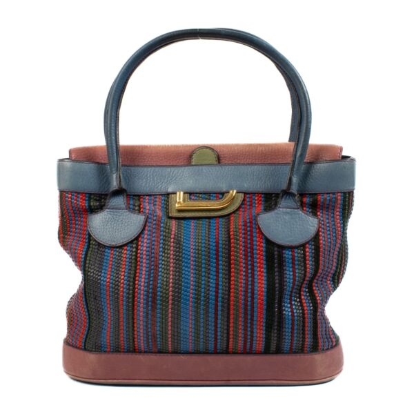 authentic pre loved Delvaux Multicolor Toile de Cuir Handbag on Labellov.com