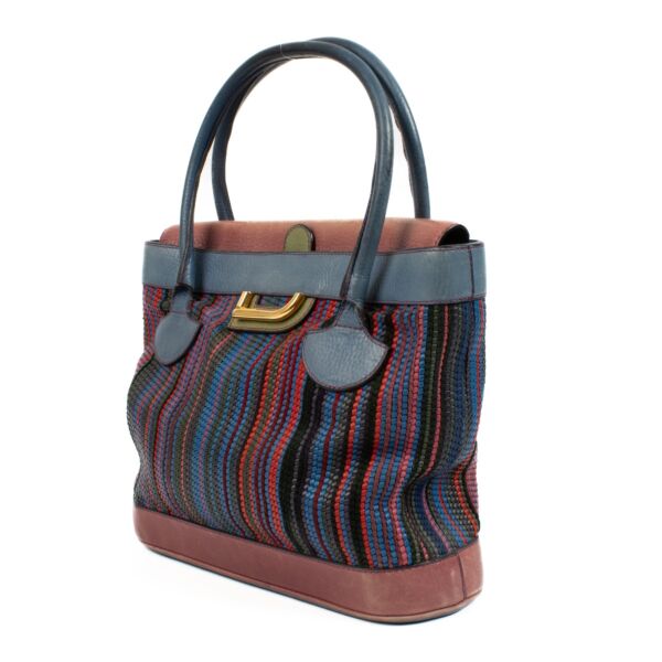 Delvaux Toile De Cuir Multicolor Handbag 