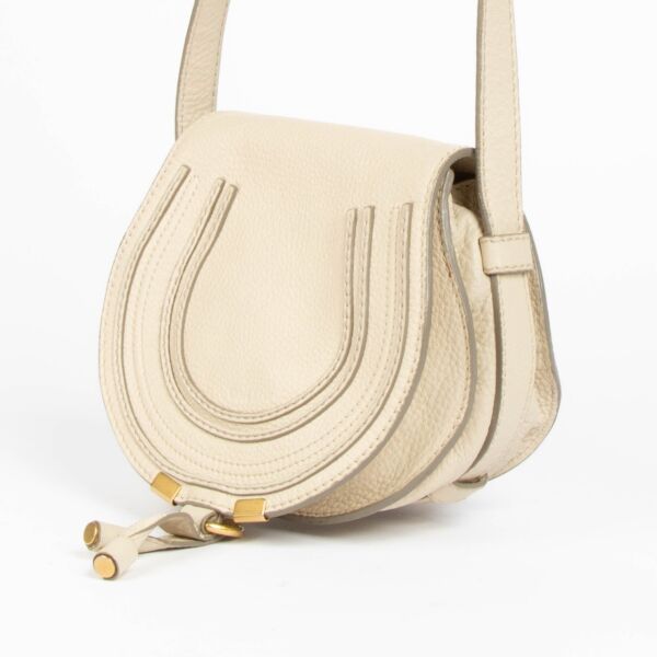 Chloé Ivory Lambskin Leather Small Marcie Bag
