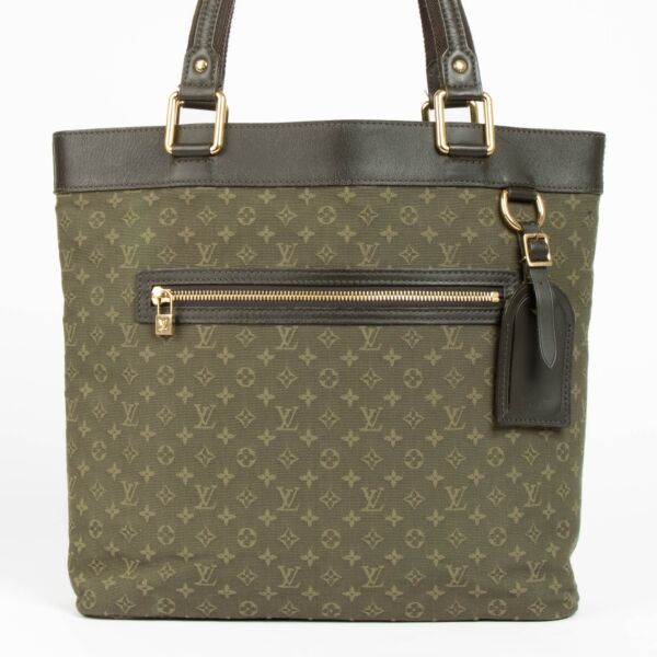 Shop this 100% authentic Louis Vuitton Green Monogram Canvas Lucille GM Bag at labellov.com