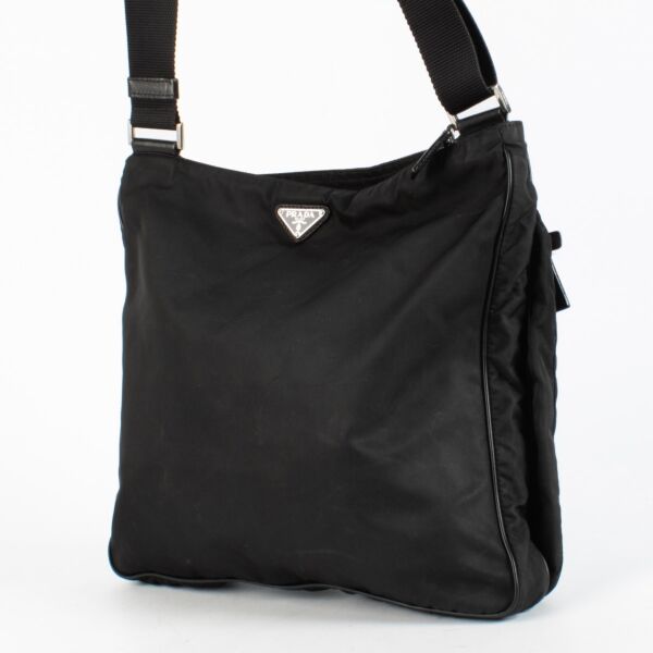 Prada Black Nylon Messenger Bag