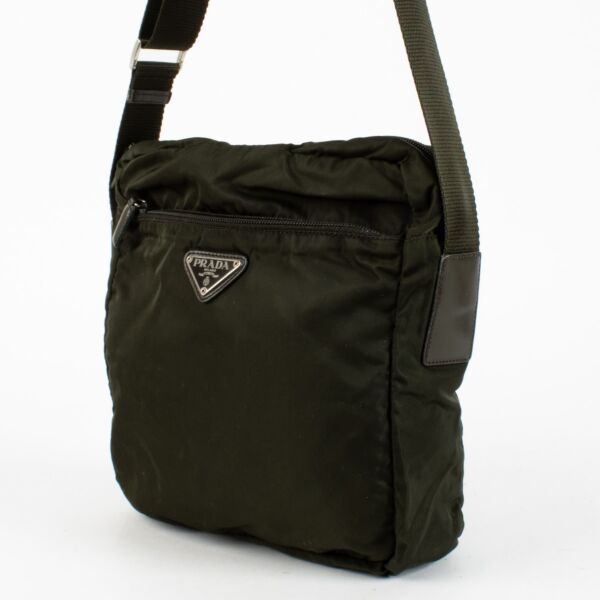 Prada Green Nylon Crossbody Bag