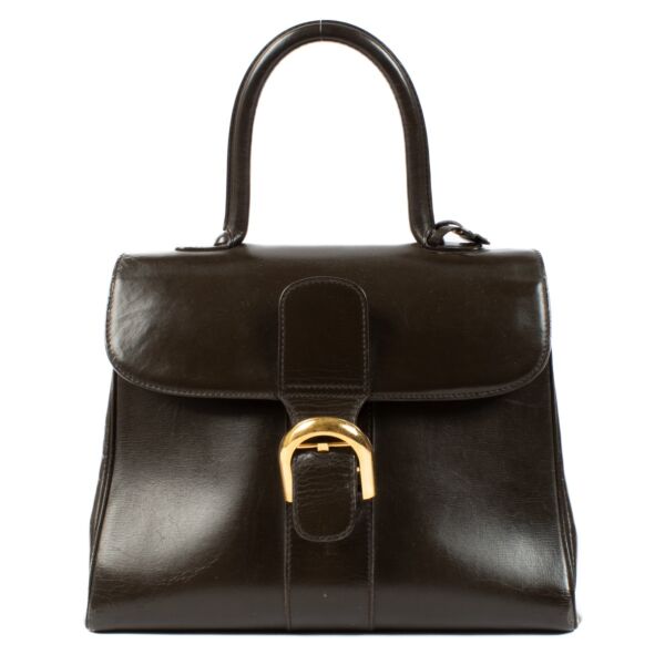 shop 100% authentic second hand Delvaux Brown Box Brillant MM Bag on Labellov.com