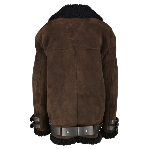 Acne Studios Brown Velocite Shearling Jacket - Size FR36