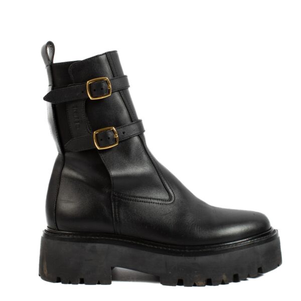 Celine Black Biker Boots - size 37