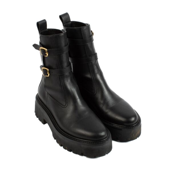 Celine Black Biker Boots - size 37