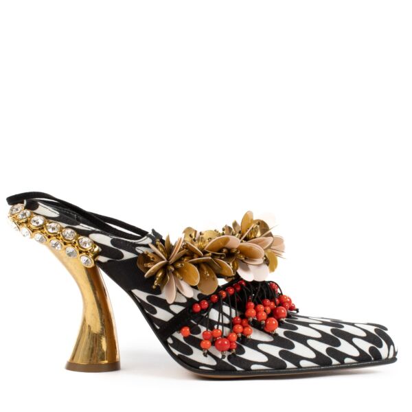 Shop safe online at Labellov in Antwerp, Brussels and Knokke these 100% authentic second hand Dries Van Noten Printed Ankle-Tie Spring 2024 Heels - size 38. Veilig online tweedehands authentieke Dries Van Noten Printed Ankle-Tie Spring 2024 hakken schoene