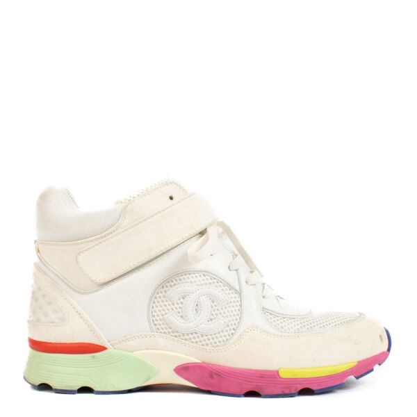 Chanel 16C Rainbow CC Hi-Top Sneakers - size 39.5