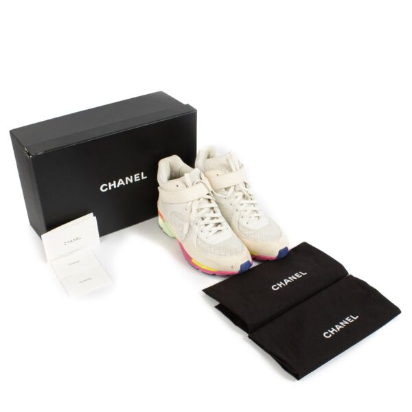 Chanel 16C Rainbow CC Hi-Top Sneakers - size 39.5