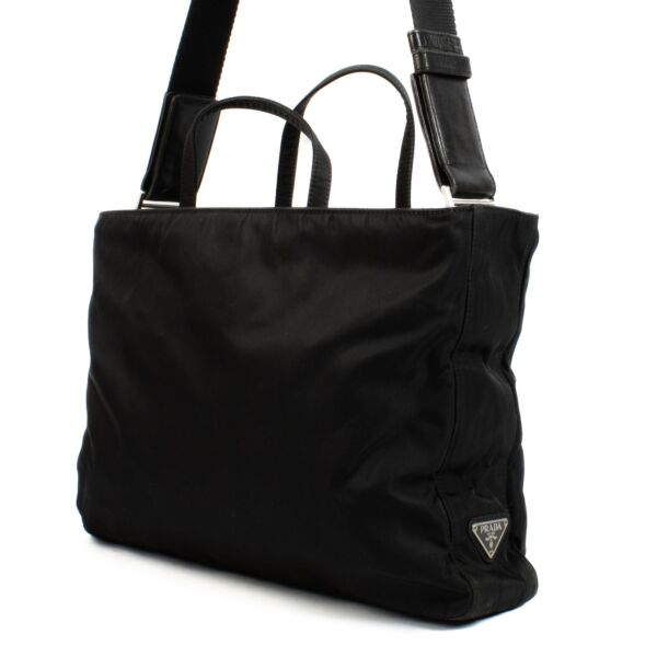 Prada Nylon Black Tote Bag