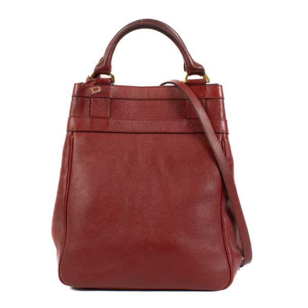 Delvaux Burgundy Rosseau Shoulder Bag