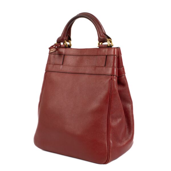 Delvaux Burgundy Rosseau Shoulder Bag