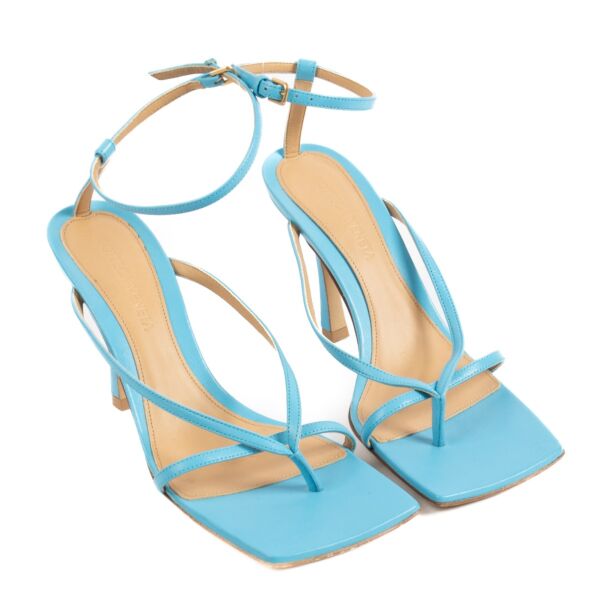 Bottega Veneta Blue Stretch Sandals - size 37