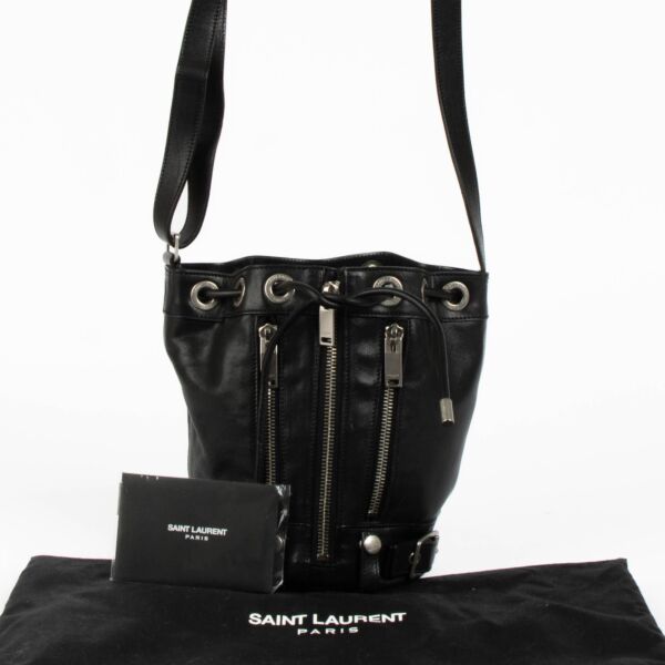 Saint Laurent Black Multi Zipper Emmanuelli Crossbody