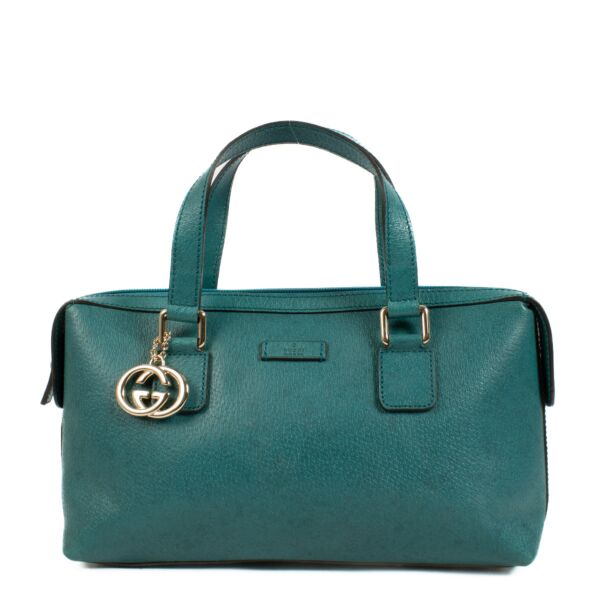 Gucci Teal Blue Bowling Bag