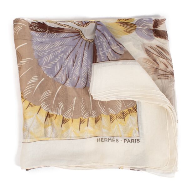 shop 100% authentic second hand Hermès Brazil Mouselline 140 Scarf on Labellov.com