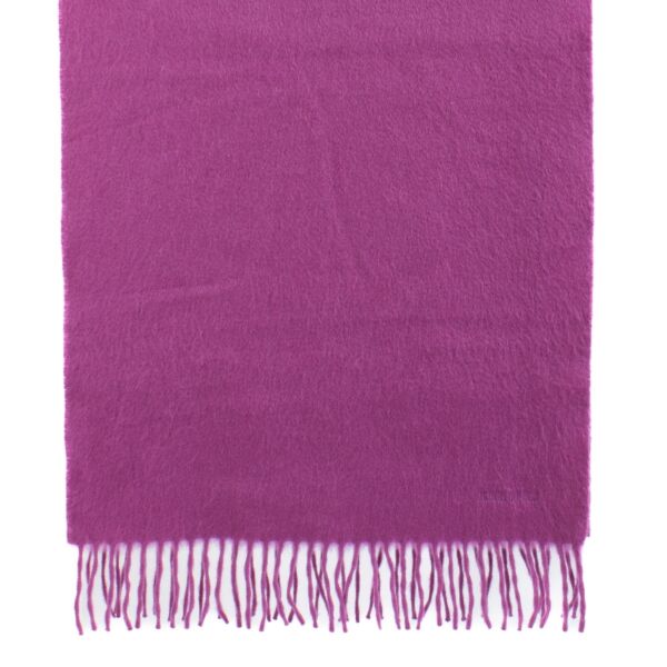 Hermès Purple Cashmere Scarf
