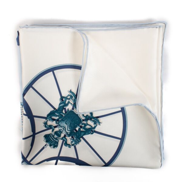 buy 100% authentic pre loved Hermès Springs White Carre 90 Scarf on Labellov.com 