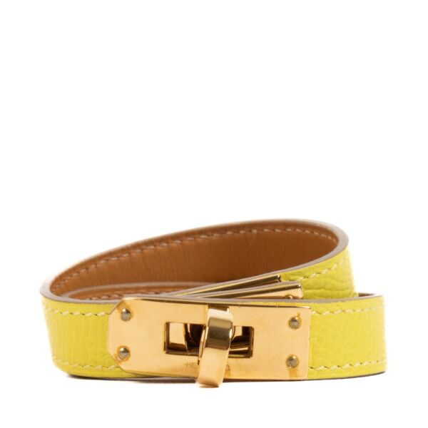 buy 100% authentic pre loved Hermes Yellow Kelly Double Tour Bracelet - size xs on Labellov.com 