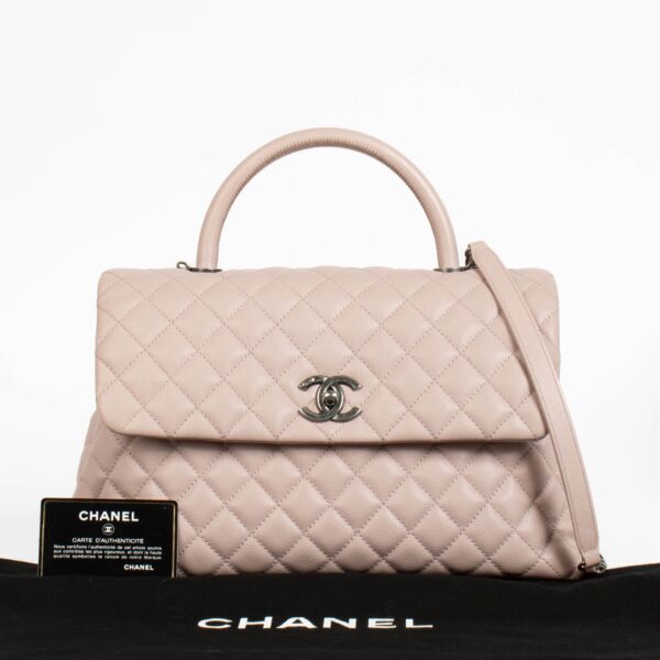 Chanel Pink Caviar Large Coco Handle Bag