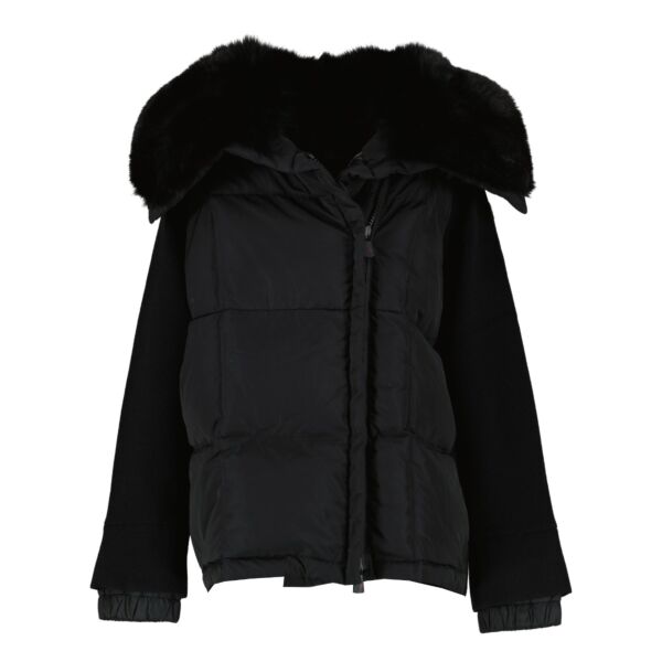 Shop 100% authentic secondhand Moncler Grenoble Black Fur Maglione Hybrid Jacket on Labellov.com