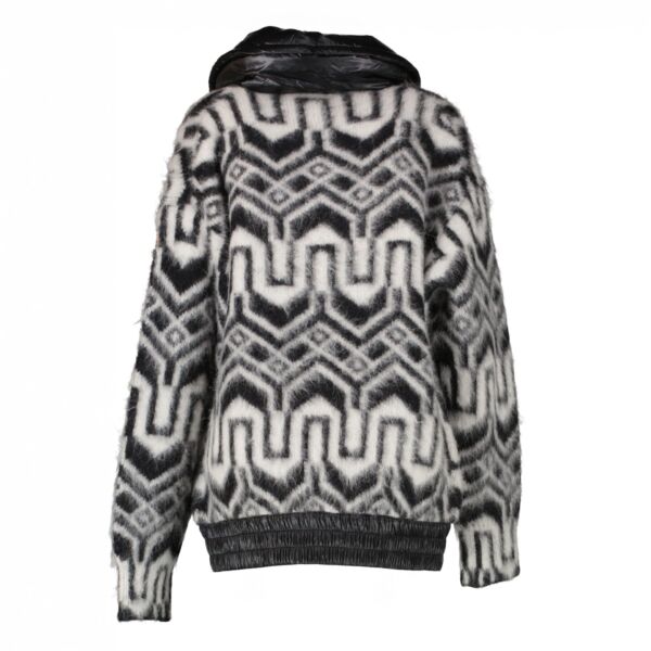 Moncler Grenoble Black/White Mohair Knit Jacket - Size S