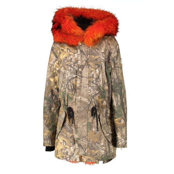 Moose Knuckles Camo/Fur Lac La Biche Parka Jacket - Size M