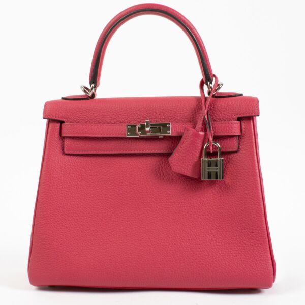 Shop 100% authentic secondhand Hermès Kelly 25 Rose Mexico Togo PHW on Labellov.com
