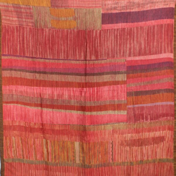 Delvaux Red Multicolor Symphonie Silk Scarf