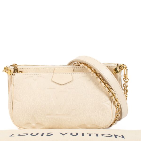 Louis Vuitton White Monogram Empreinte Multi Pochette Accessoires