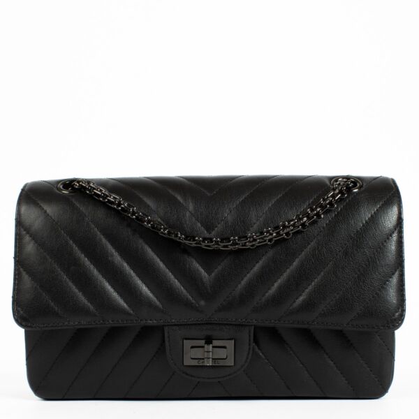 Chanel So Black Chevron Medium 2.55 Bag