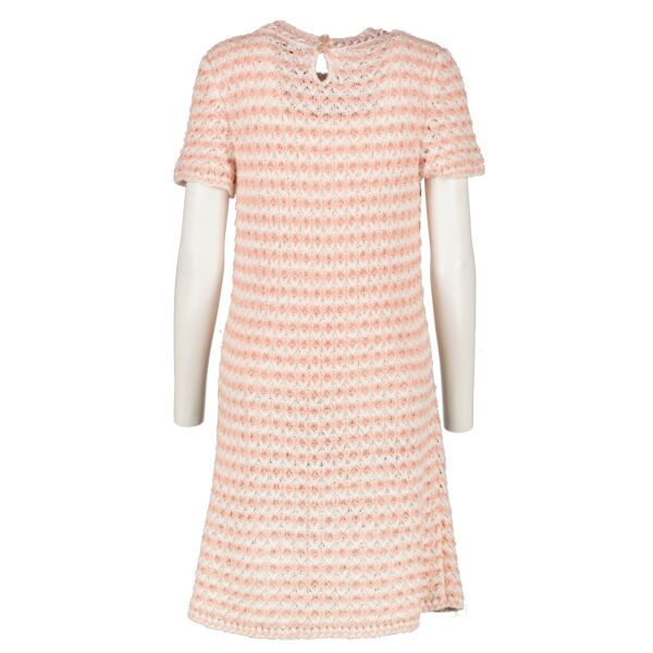 Chanel 18P Pink Crochet Resin Chain Dress - Size FR42