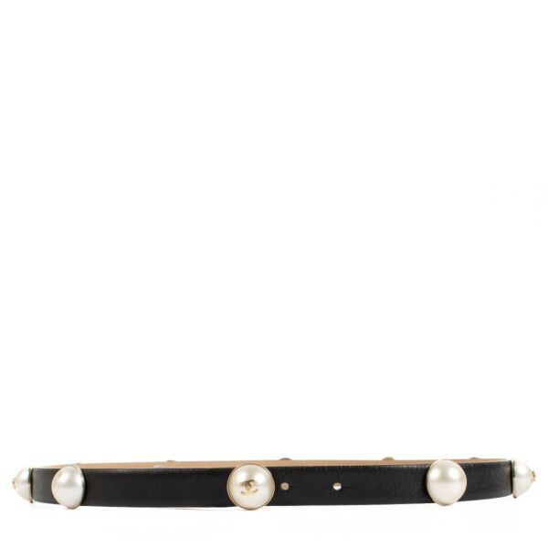 Chanel Black Pearl Belt - size 85