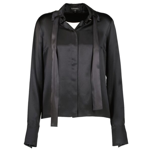 Chanel Black Silk Blouse - FR38